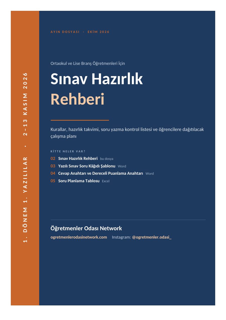 Sınav Hazırlık Rehberi — ilk sayfa önizlemesi