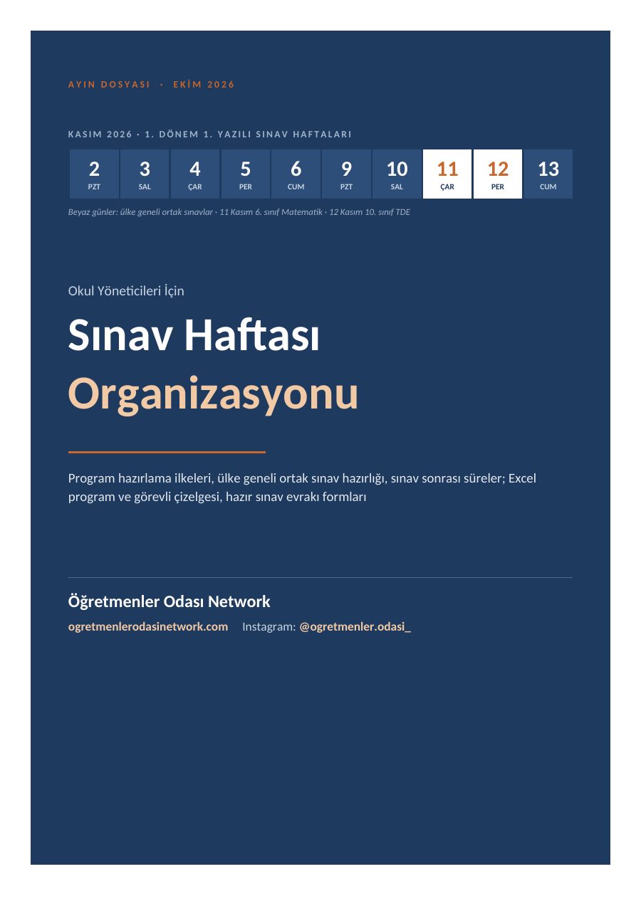 Sınav Haftası Organizasyonu — ilk sayfa önizlemesi
