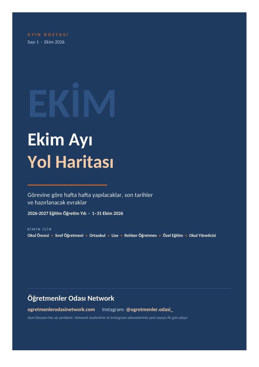 Ekim Ayı Yol Haritası — ilk sayfa önizlemesi