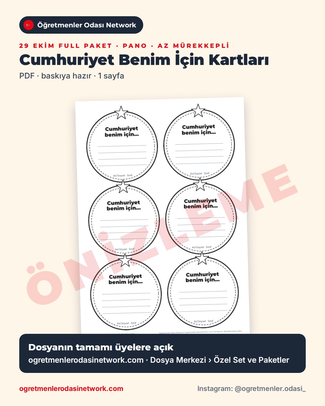 12 Cumhuriyet Benim İçin Kartları önizleme