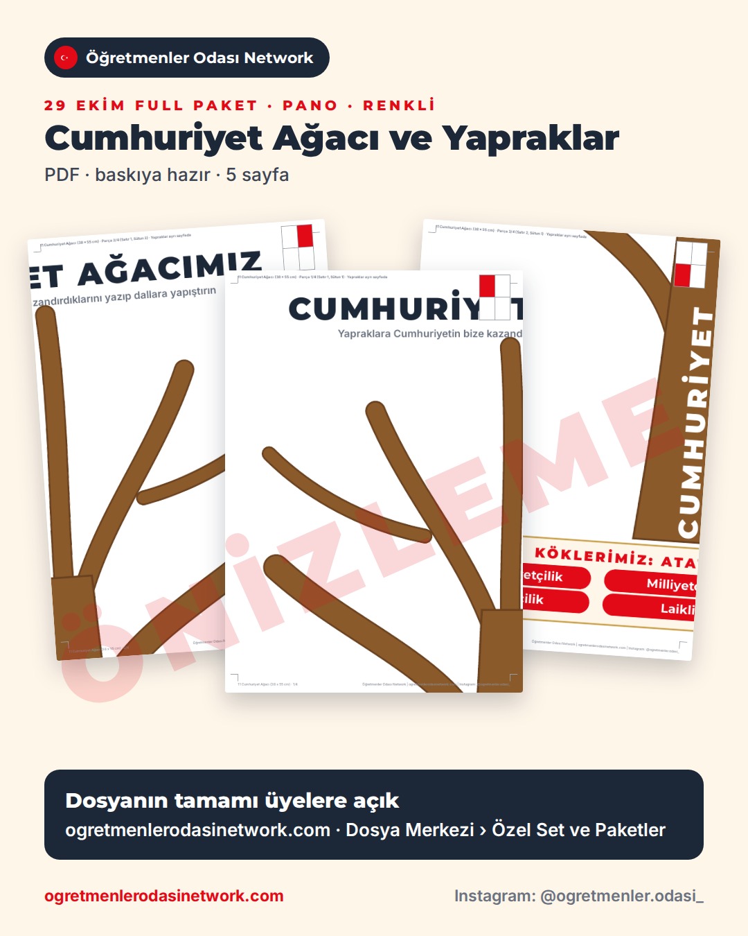 11 Cumhuriyet Ağacı ve Yapraklar önizleme