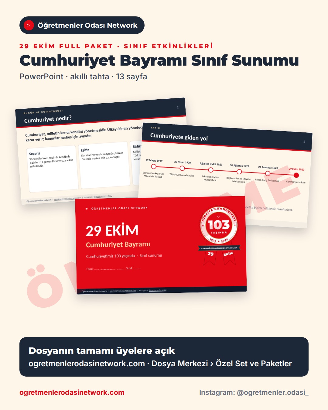 08 Cumhuriyet Bayramı Sınıf Sunumu önizleme