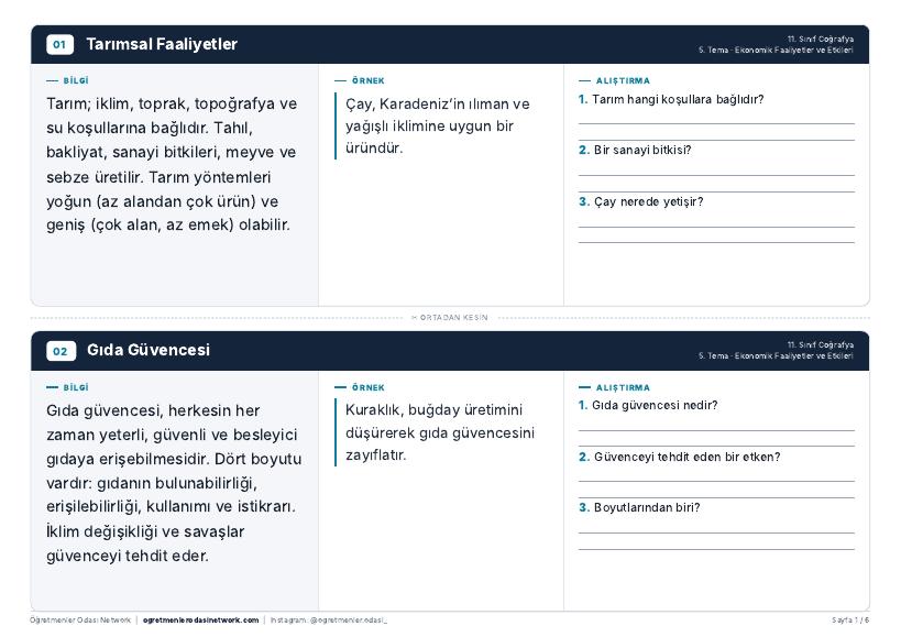 Ekonomik Faaliyetler ve Etkileri önizleme