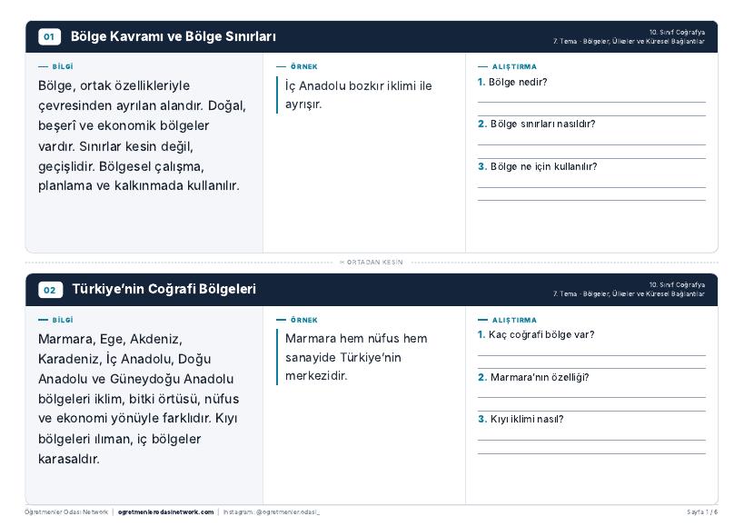 Bölgeler, Ülkeler ve Küresel Bağlantılar önizleme