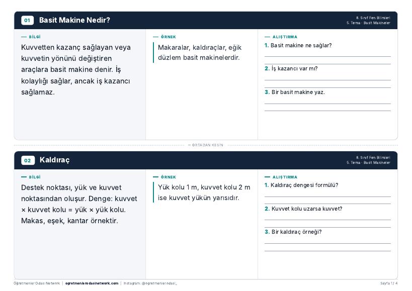 Basit Makineler önizleme