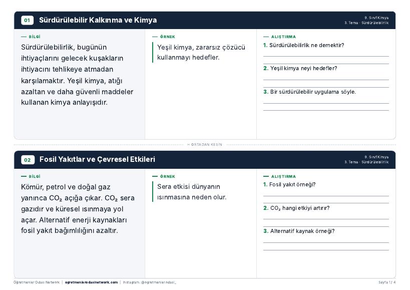 Sürdürülebilirlik önizleme