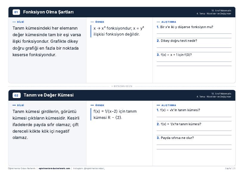 Nicelikler ve Değişimler önizleme