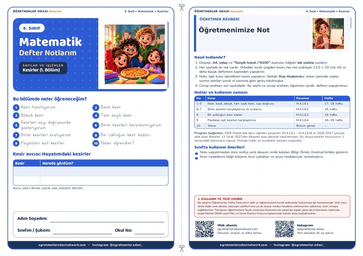 Kesirler (1. Bölüm) önizleme