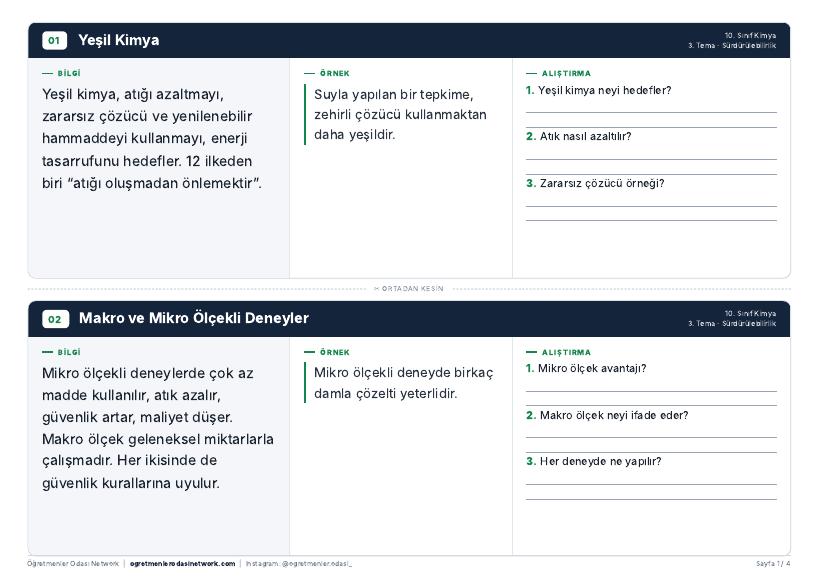 Sürdürülebilirlik önizleme