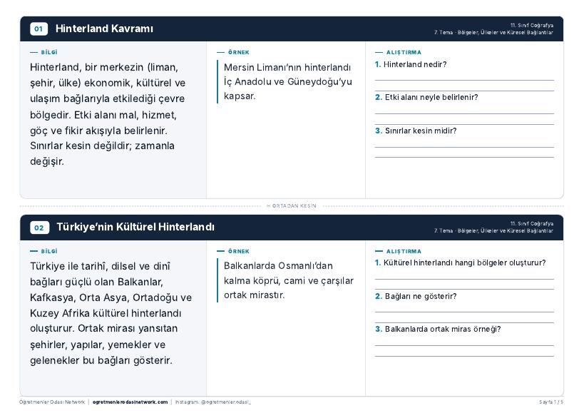 Bölgeler, Ülkeler ve Küresel Bağlantılar önizleme