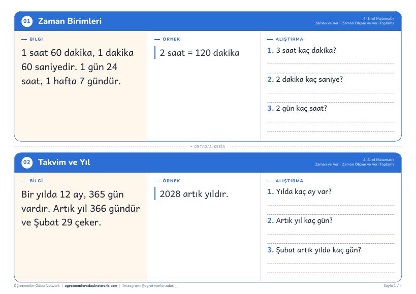 Zaman Ölçme ve Veri Toplama önizleme