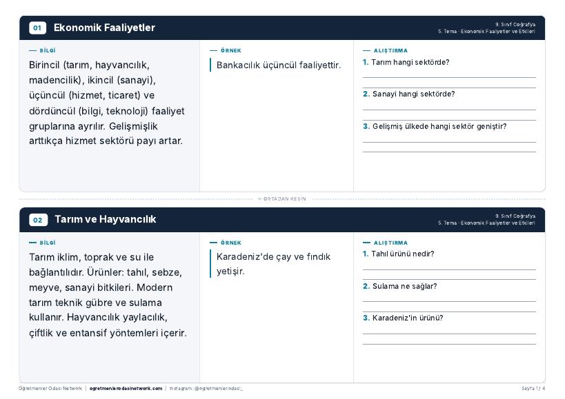 Ekonomik Faaliyetler ve Etkileri önizleme