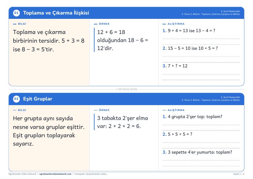 Toplama, Çıkarma, Çarpma ve Bölme önizleme