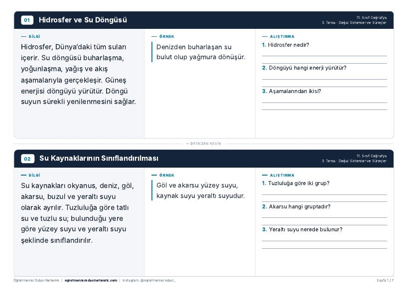 Doğal Sistemler ve Süreçler önizleme
