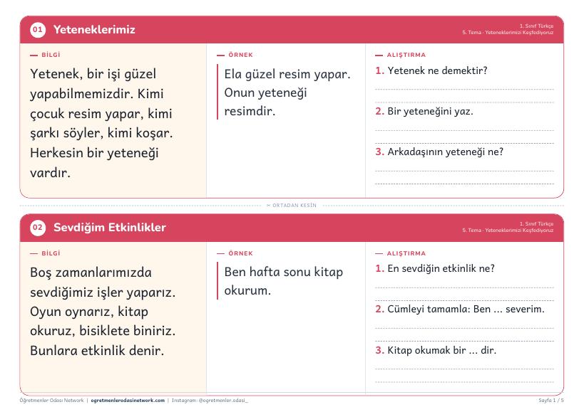 Yeteneklerimizi Keşfediyoruz önizleme