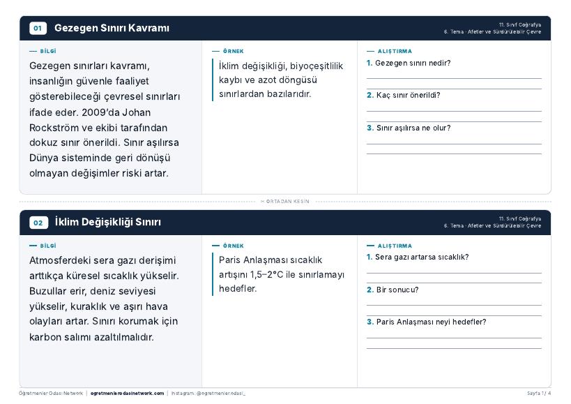 Afetler ve Sürdürülebilir Çevre önizleme