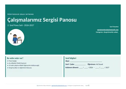 Çalışmalarımız Sergisi Panosu 2. Sınıf ilk sayfa önizlemesi