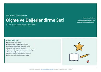 Ölçme ve Değerlendirme Seti 2. Sınıf ilk sayfa önizlemesi