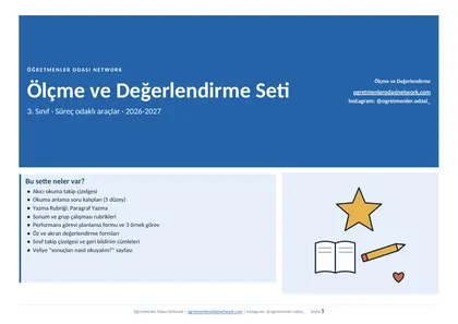 Ölçme ve Değerlendirme Seti 3. Sınıf ilk sayfa önizlemesi