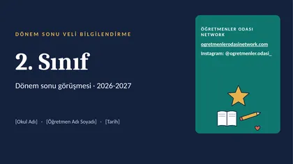 Dönem Sonu Veli Sunusu 2. Sınıf ilk sayfa önizlemesi