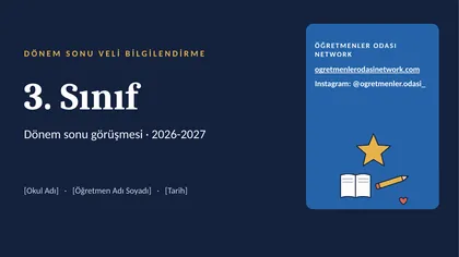 Dönem Sonu Veli Sunusu 3. Sınıf ilk sayfa önizlemesi
