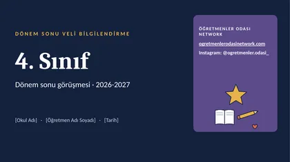 Dönem Sonu Veli Sunusu 4. Sınıf ilk sayfa önizlemesi