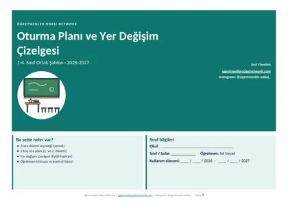 Oturma Planı ve Yer Değişimi ilk sayfa önizlemesi