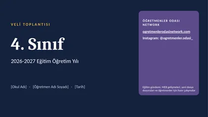 Veli Toplantısı Sunusu 4. Sınıf ilk sayfa önizlemesi